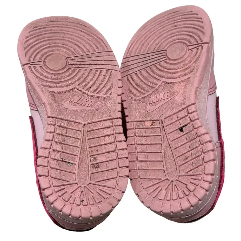 Nike Dunk Low Toddler Sneakers Size 9C Soft Pink Foam Casual Shoes Kids Footwear